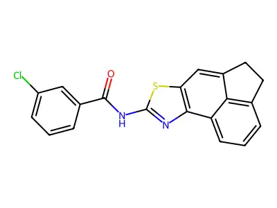 3-chloro-N-(4,5-dihydroacenaphtho[5,4-d]thiazol-8-yl)benzamide structure
