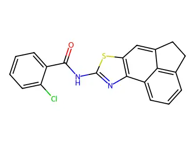 2-chloro-N-(4,5-dihydroacenaphtho[5,4-d]thiazol-8-yl)benzamide structure