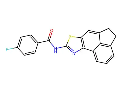 N-(4,5-dihydroacenaphtho[5,4-d]thiazol-8-yl)-4-fluorobenzamide structure