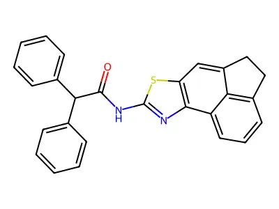 N-(4,5-dihydroacenaphtho[5,4-d]thiazol-8-yl)-2,2-diphenylacetamide structure