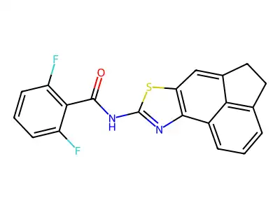 N-(4,5-dihydroacenaphtho[5,4-d]thiazol-8-yl)-2,6-difluorobenzamide structure