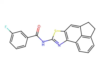 N-(4,5-dihydroacenaphtho[5,4-d]thiazol-8-yl)-3-fluorobenzamide structure