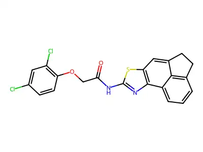 2-(2,4-dichlorophenoxy)-N-(4,5-dihydroacenaphtho[5,4-d]thiazol-8-yl)acetamide structure