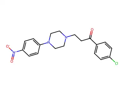 1-(4-Chlorophenyl)-3-(4-(4-nitrophenyl)-1-piperazinyl)-1-propanone structure