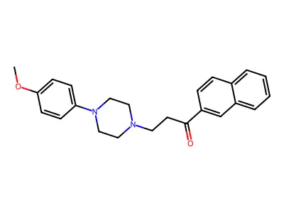 3-(4-(4-Methoxyphenyl)-1-piperazinyl)-1-(2-naphthyl)-1-propanone structure