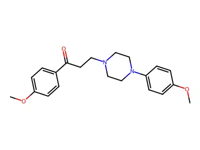1-(4-Methoxyphenyl)-3-(4-(4-methoxyphenyl)-1-piperazinyl)-1-propanone structure