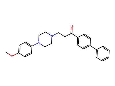 1-(1,1'-Biphenyl)-4-YL-3-(4-(4-methoxyphenyl)-1-piperazinyl)-1-propanone structure