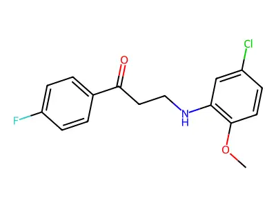 3-(5-Chloro-2-methoxyanilino)-1-(4-fluorophenyl)-1-propanone structure