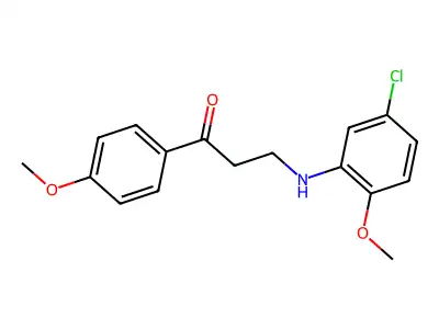 3-(5-Chloro-2-methoxyanilino)-1-(4-methoxyphenyl)-1-propanone structure