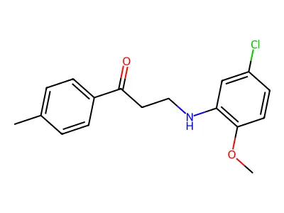 3-(5-Chloro-2-methoxyanilino)-1-(4-methylphenyl)-1-propanone structure