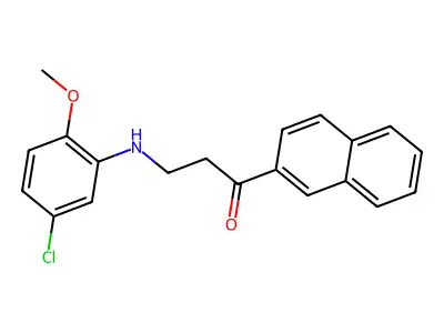 3-(5-Chloro-2-methoxyanilino)-1-(2-naphthyl)-1-propanone structure