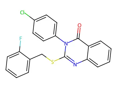 3-(4-Chlorophenyl)-2-((2-fluorobenzyl)thio)-4(3H)-quinazolinone structure
