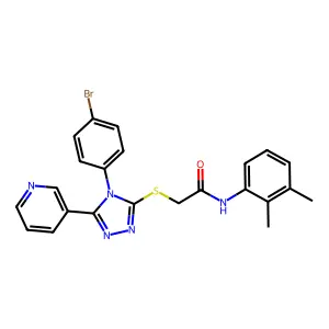 2-{[4-(4-bromophenyl)-5-(pyridin-3-yl)-4H-1,2,4-triazol-3-yl]sulfanyl}-N-(2,3-dimethylphenyl)acetamide structure