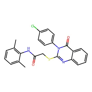 2-((3-(4-Chlorophenyl)-4-oxo-3,4-dihydroquinazolin-2-yl)thio)-N-(2,6-dimethylphenyl)acetamide structure
