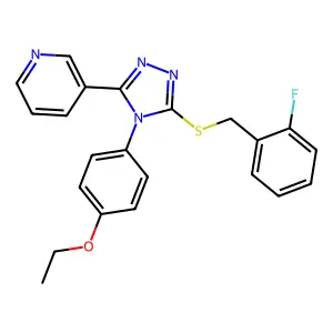 3-(4-(4-Ethoxyphenyl)-5-((2-fluorobenzyl)thio)-4H-1,2,4-triazol-3-YL)pyridine structure
