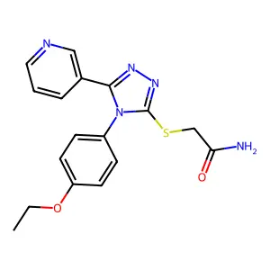 2-((4-(4-Ethoxyphenyl)-5-(3-pyridinyl)-4H-1,2,4-triazol-3-YL)thio)acetamide structure
