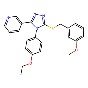 3-(4-(4-Ethoxyphenyl)-5-((3-methoxybenzyl)thio)-4H-1,2,4-triazol-3-YL)pyridine structure