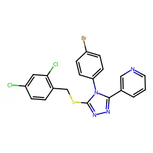 4-(4-BR-Phenyl)-5-(3-pyridinyl)-4H-1,2,4-triazol-3-YL 2,4-dichlorobenzyl sulfide structure
