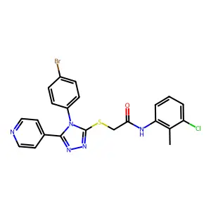 C22H17BrClN5OS structure