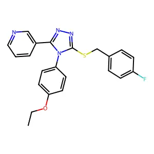 3-(4-(4-Ethoxyphenyl)-5-((4-fluorobenzyl)thio)-4H-1,2,4-triazol-3-YL)pyridine structure