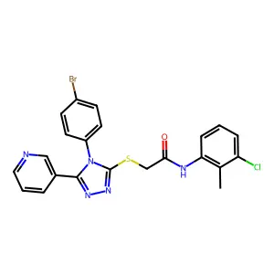 C22H17BrClN5OS structure