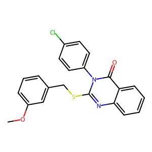 3-(4-Chlorophenyl)-2-((3-methoxybenzyl)thio)-4(3H)-quinazolinone structure