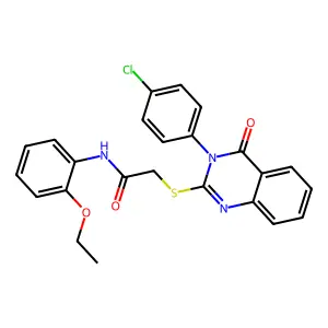 2-((3-(4-CL-PH)-4-Oxo-3,4-dihydro-2-quinazolinyl)thio)-N-(2-ethoxy-PH)acetamide structure