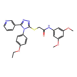 N-(3,5-dimethoxyphenyl)-2-{[4-(4-ethoxyphenyl)-5-(pyridin-3-yl)-4H-1,2,4-triazol-3-yl]sulfanyl}acetamide structure