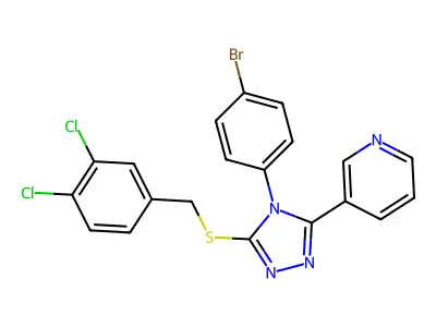 4-(4-BR-Phenyl)-5-(3-pyridinyl)-4H-1,2,4-triazol-3-YL 3,4-dichlorobenzyl sulfide structure