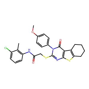 N-(3-Chloro-2-methylphenyl)-2-((3-(4-methoxyphenyl)-4-oxo-3,4,5,6,7,8-hexahydrobenzo[4,5]thieno[2,3-d]pyrimidin-2-yl)thio)acetamide structure