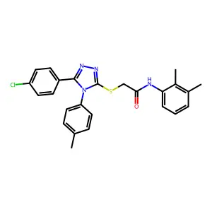 2-{[5-(4-chlorophenyl)-4-(4-methylphenyl)-4H-1,2,4-triazol-3-yl]sulfanyl}-N-(2,3-dimethylphenyl)acetamide structure