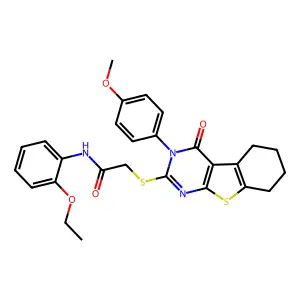 N-(2-Ethoxyphenyl)-2-((3-(4-methoxyphenyl)-4-oxo-3,4,5,6,7,8-hexahydrobenzo[4,5]thieno[2,3-d]pyrimidin-2-yl)thio)acetamide structure