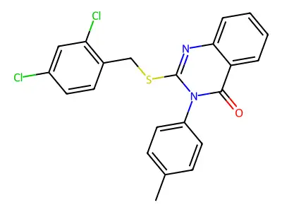 2-((2,4-Dichlorobenzyl)thio)-3-(4-methylphenyl)-4(3H)-quinazolinone structure