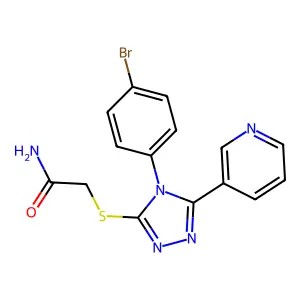 2-((4-(4-Bromophenyl)-5-(3-pyridinyl)-4H-1,2,4-triazol-3-YL)thio)acetamide structure