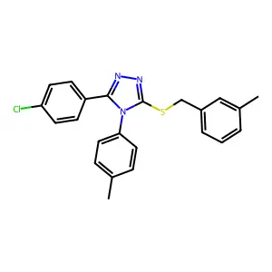 3-(4-Chlorophenyl)-5-((3-methylbenzyl)thio)-4-(4-methylphenyl)-4H-1,2,4-triazole structure