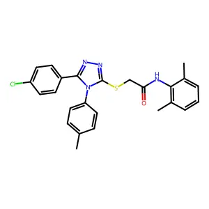 2-{[5-(4-chlorophenyl)-4-(4-methylphenyl)-4H-1,2,4-triazol-3-yl]sulfanyl}-N-(2,6-dimethylphenyl)acetamide structure
