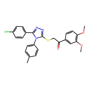 2-{[5-(4-chlorophenyl)-4-(4-methylphenyl)-4H-1,2,4-triazol-3-yl]sulfanyl}-1-(3,4-dimethoxyphenyl)ethanone structure