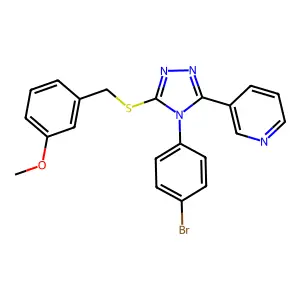 3-(4-(4-Bromophenyl)-5-((3-methoxybenzyl)thio)-4H-1,2,4-triazol-3-YL)pyridine structure