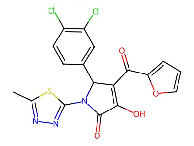 5-(3,4-Dichlorophenyl)-4-(furan-2-carbonyl)-3-hydroxy-1-(5-methyl-1,3,4-thiadiazol-2-yl)-1H-pyrrol-2(5H)-one structure