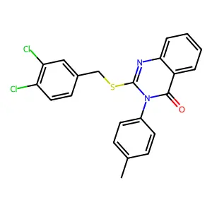 2-((3,4-Dichlorobenzyl)thio)-3-(4-methylphenyl)-4(3H)-quinazolinone structure
