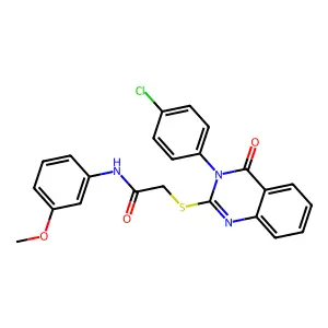 2-((3-(4-CL-PH)-4-Oxo-3,4-dihydro-2-quinazolinyl)thio)-N-(3-meo-phenyl)acetamide structure