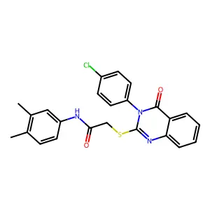 2-{[3-(4-chlorophenyl)-4-oxo-3,4-dihydroquinazolin-2-yl]sulfanyl}-N-(3,4-dimethylphenyl)acetamide structure