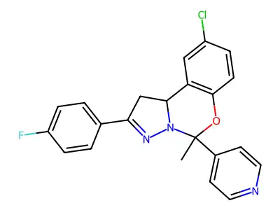 9-CL-2-(4-F-PH)5-ME-5-(4-Pyridinyl)-1,10B-dihydropyrazolo(1,5-C)(1,3)benzoxazine structure