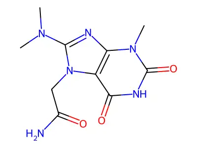 2-[8-(Dimethylamino)-3-methyl-2,6-dioxopurin-7-yl]acetamide structure