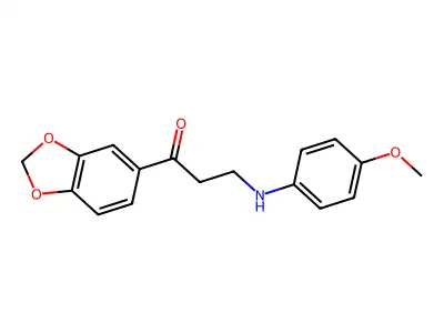 1-(1,3-Benzodioxol-5-YL)-3-(4-methoxyanilino)-1-propanone structure