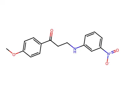 1-(4-Methoxyphenyl)-3-(3-nitroanilino)-1-propanone structure