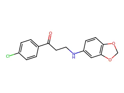 3-(1,3-Benzodioxol-5-ylamino)-1-(4-chlorophenyl)-1-propanone structure