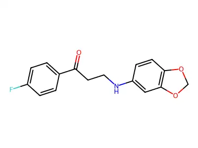 3-(1,3-Benzodioxol-5-ylamino)-1-(4-fluorophenyl)-1-propanone structure