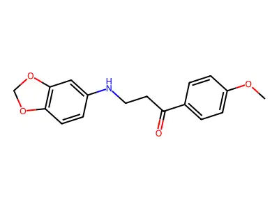 3-(1,3-Benzodioxol-5-ylamino)-1-(4-methoxyphenyl)-1-propanone structure