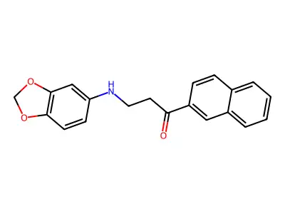 3-(1,3-Benzodioxol-5-ylamino)-1-(2-naphthyl)-1-propanone structure